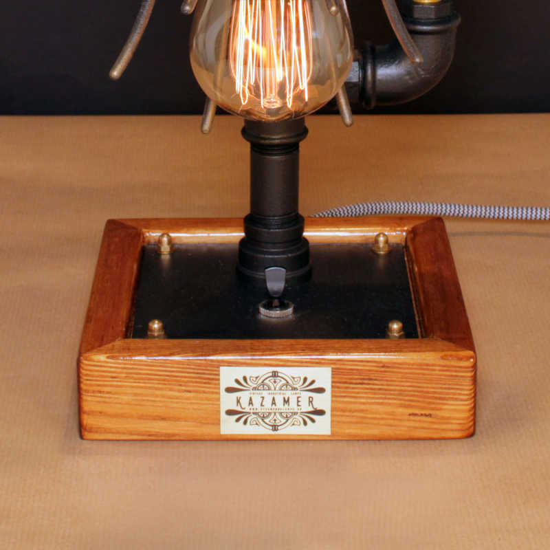 Asztali indusztriális lámpa, edison 230V, 60W, E27